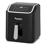 Heissluftfritteuse XL, 5 Liter - AF12 - digitale XL Heißluftfritteuse, 10 Programme, Airfryer, Fritteuse ohne Fett/Öl, 100°C - 200°C Airfryer Luftfritteuse Air Friteuse Power