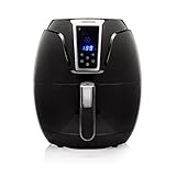 Princess 01.182021.01.001 Heißluft-Fritteuse mit Display, Antihaftbeschichtung, Timerfunktion, Schwarz, 1400 W - 3,2 L