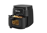 Grundig FRY 7320 Heißluftfritteuse, 7,6 l Kapazität, 1750 W, Touch-Display, großes Sichtfenster, Temperatur- und Zeiteinstellung, Antihaftbeschichtung, spülmaschinengeeigneter Korb, Schwarz
