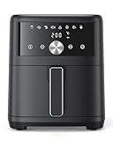 Innsky Heißluftfritteuse Airfryer 6L, 8-in-1 Heissluftfritteuse Friteuse XXL, 1500W Air Fryer mit LED-Touchscreen, Energiesparend und Zeitersparnis, Spülmaschinenfest, 50dB Leise,3-5 Personen,Schwarz