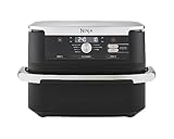 Ninja Foodi FlexDrawer Dual Zone Heißluftfritteuse, Airfryer mit 10,4-Fach und herausnehmbarem Trenner, Antihaftbeschichtung, spülmaschinenfester Korb, 7-in-1, Schwarz AF500EU