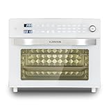 Klarstein Vigor Air Heißluftfritteuse XXL, Airfryer mit 1800 W, Heissluftfriteuse 30 Liter, 18 Programme, Ober- und Unterhitze, weiß