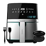Cecotec Heißluftfritteuse 5,5 L Cecofry Full Inox 5500 Pro mit Zubehör. 1700 W, Kompaktes und Digitale, Diät-Fritteuse, Edelstahlausführung, ölfrei, PerfectCook, Inklusive Zubehör