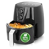 Emerio AF-126667 SmartFryer, AirFryer, Heißluftfritteuse, Frittieren mit heißer Luft ohne zusätzliches Öl, XL, 3.8 Liter Volumen, Cool Touch, BPA frei, schnelle Aufheizung, 1450 Watt Schwarz