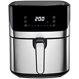 ProfiCook Heißluftfritteuse | 6,5L Airfryer | Öl- und fettfreie Zubereitung | 80°C - 200°C | Edelstahl-Gehäuse | Heissluftfritteuse 8 Programme | Air Fryer | Friteuse Heißluftfritteuse | PC FR 1294 H