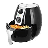 Emerio Heißluftfritteuse, Airfryer, Smart Fryer, Frittieren ohne Öl, 4,5 Liter Volumen, 1500 Watt, AF-116073,Schwarz