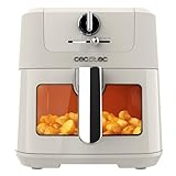 Cecotec Heißluftfritteuse ohne Öl 5 L mit Air Fryer Cecofry Antique 5000 Window. 1500 W, Digital, 5-L-Bereich und PerfectCook-Technologie, Retro-Design in Weiß