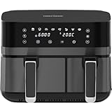 ProfiCook Heißluftfritteuse mit Zeitgleich-fertig-System | 9 Liter | Heißluftfritteuse 2 Kammern | ohne Fett frittieren | Heissluftfritteuse | Behälter mit Antihaft | Airfryer | PC FR 1295 H