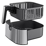Heißluftfritteuse Ersatzkorb 5,5 l für Innsky Air Fryer, antihaftbeschichteter Frittierkorb, spülmaschinenfest, IS-EE004,Exklusiv für den Innsky-Heißluftfritteusenkorb
