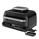 Cecotec Grill-Heißluftfritteuse ohne Öl 6 L Cecofry FireDome 6000. Air Fryer. 2400 W, 6 Kochmodi und 4 Grillstufen, einstellbares Thermostat, inklusive Temperatursensor und Zubehör