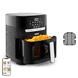 Tefal Easy Fry & Grill Vision Heißluftfritteuse, 4,2 L Kapazität, 2-in-1 Technologie, Sichtfenster, Extra Crisp-Technologie, energiesparend, Touchscreen, schwarz, EY5068