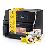 Rachs KOCHWERK Vario-Doppelkammer Heißluftfritteuse 9 L | Airfryer mit teilbarer Kammer, Touchscreen & 8 Programmen | Frittieren von Speisen ohne Öl - fettarm | 2700 W Smart-Cook Funktion