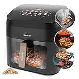 Cecotec Heißluftfritteuse 9 L CecoFry Advance Double. 2850 W, Kompakte, Digitale und ölfreie Diätfritteuse, zwei Körben mit Doppelter Temperatur und PerfectCook-Technologie